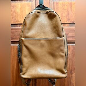 Coach Brown Leather Men's Backpack